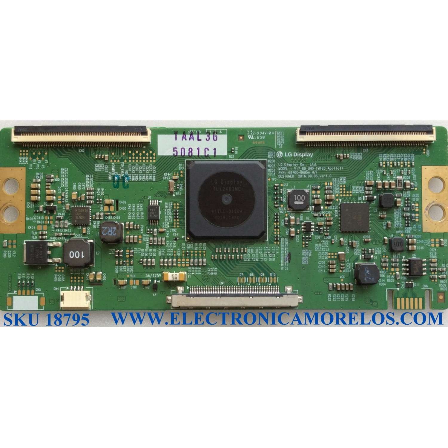 T-CON PARA TV LG / NUMERO DE PARTE 6871L-5081C / 6870C-0685A / 5081C / PANEL LC650EGE (FK)(M1) / MODELOS 60UJ7700-UA / 60UJ7700-UA.BUSYLJR